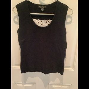 Black sleeveless top